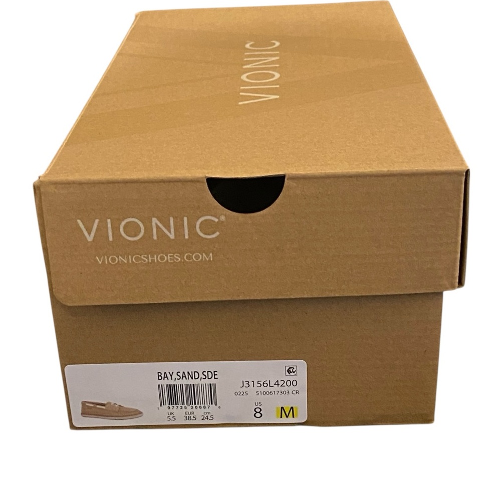 VIONIC Bay Loafer Preppy Tan Boat Shoes - Women’s Size 8 NEW NIB - Picture 14 of 15